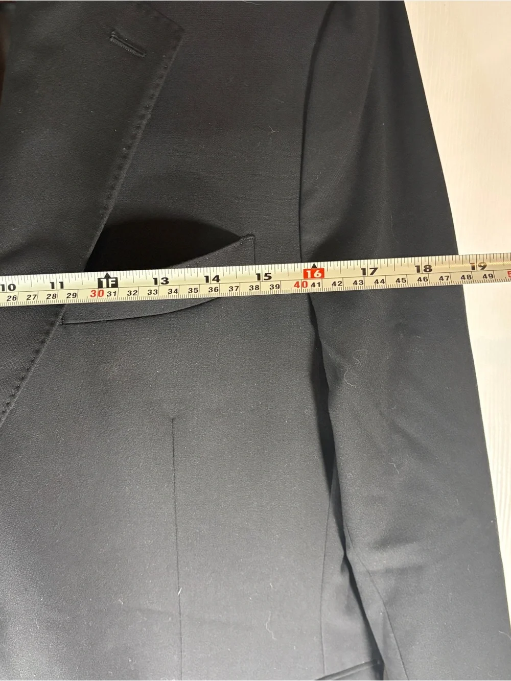 Banana Republic Black 2-Button Classic Suit Jacket Blazer 46R 108